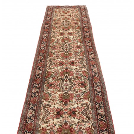 Tappeto Zandjan Persia bianco marrone 87x351