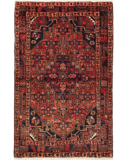Tappeto Hamadan Persia grigio marrone 103x159