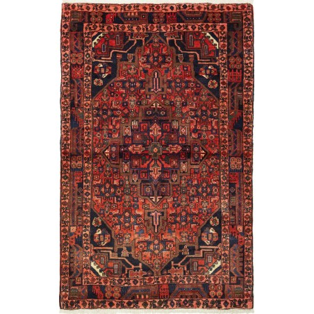Tappeto Hamadan Persia grigio marrone 103x159
