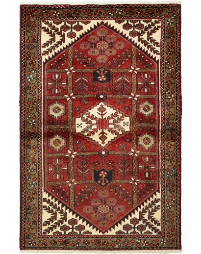 Tappeto Hamadan Persia marrone giallo 109x170