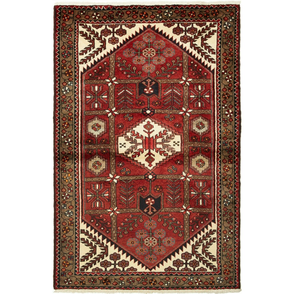 Tappeto Hamadan Persia marrone giallo 109x170