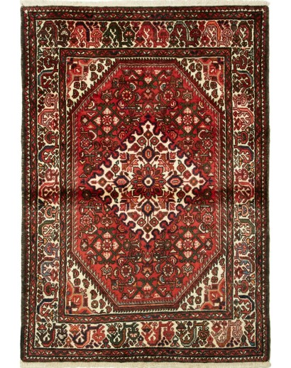 Tappeto Hamadan Persia verde giallo 106x154