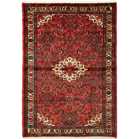 Tappeto Hamadan Persia marrone giallo 106x152