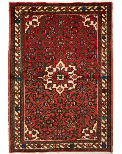 Tappeto Hamadan Persia grigio marrone 104x148