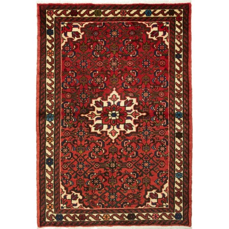 Tappeto Hamadan Persia grigio marrone 104x148