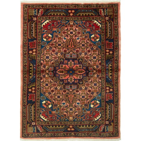 Tappeto Hamadan Persia grigio arancione 106x145