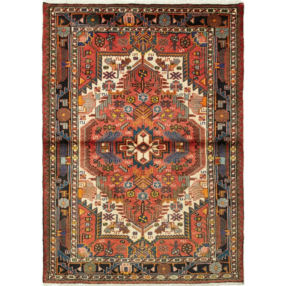 Tappeto Hamadan Persia marrone giallo 107x152