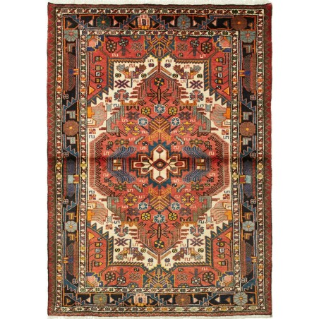 Tappeto Hamadan Persia marrone giallo 107x152