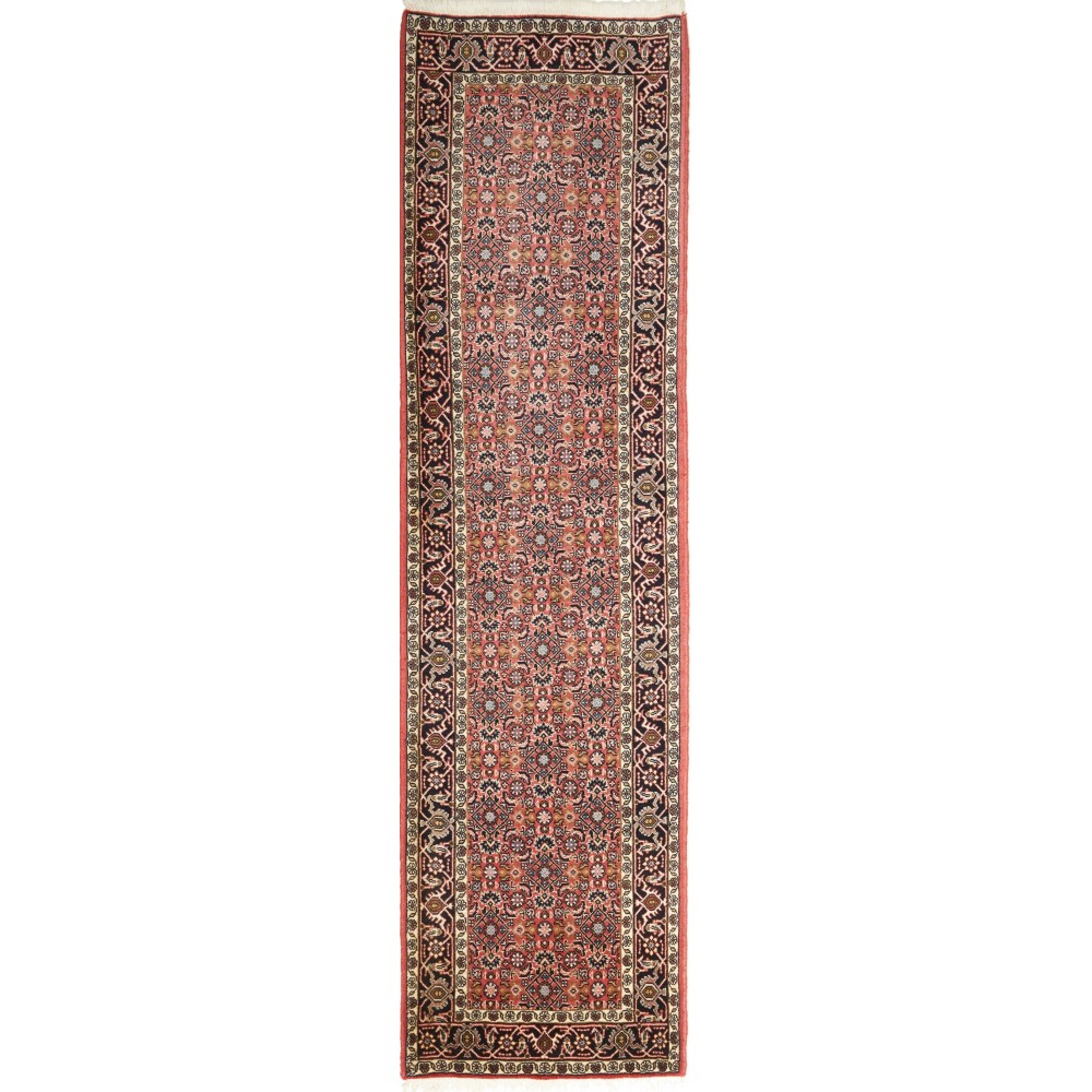 Tappeto Zandjan Persia azzurro giallo 61x236