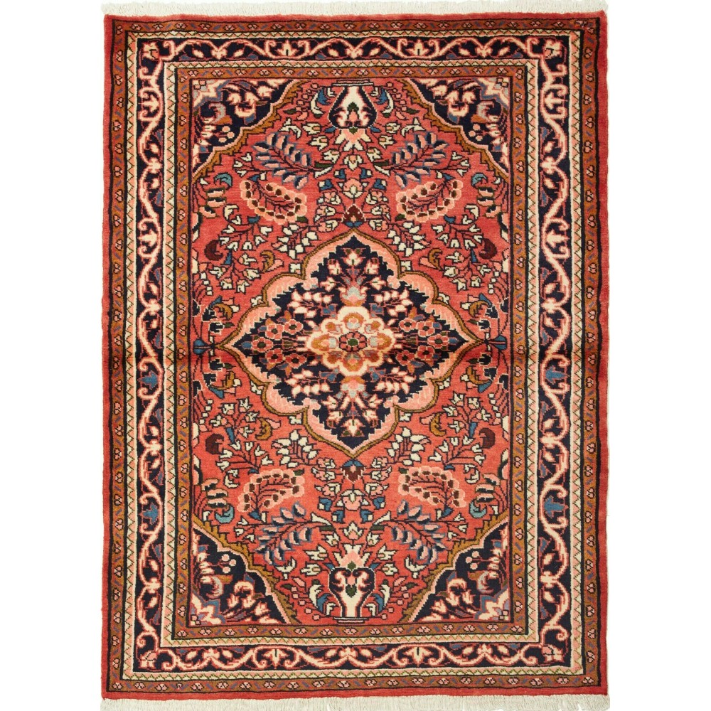 Tappeto Hamadan Persia marrone giallo 112x152 Tappeto Hamadan Persia marrone giallo 112x152