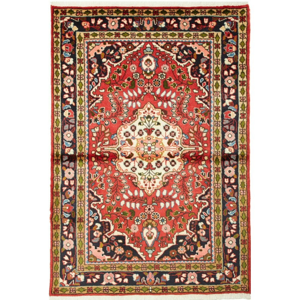 Tappeto Hamadan Persia marrone giallo 106x152