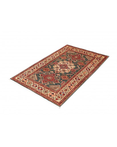 Tappeto Kazak Fine Pakistan bianco grigio 92x140