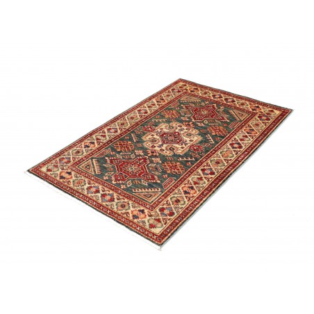 Tappeto Kazak Fine Pakistan bianco grigio 92x140