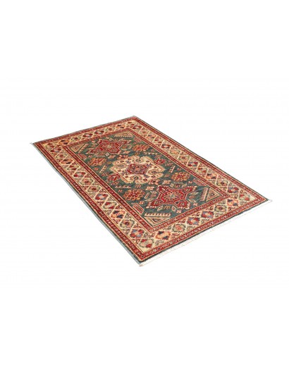 Tappeto Kazak Fine Pakistan bianco grigio 92x140