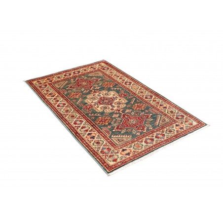 Tappeto Kazak Fine Pakistan bianco grigio 92x140