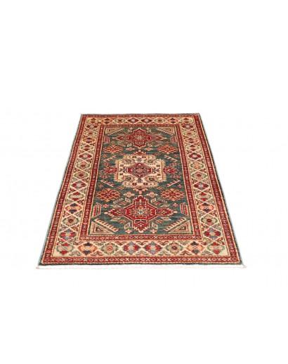Tappeto Kazak Fine Pakistan bianco grigio 92x140