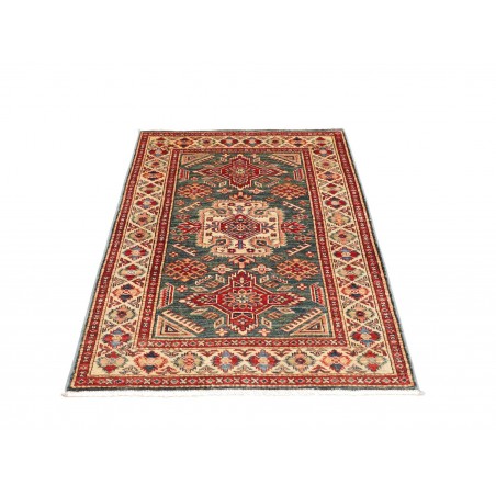 Tappeto Kazak Fine Pakistan bianco grigio 92x140