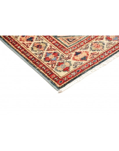 Tappeto Kazak Fine Pakistan bianco grigio 92x140