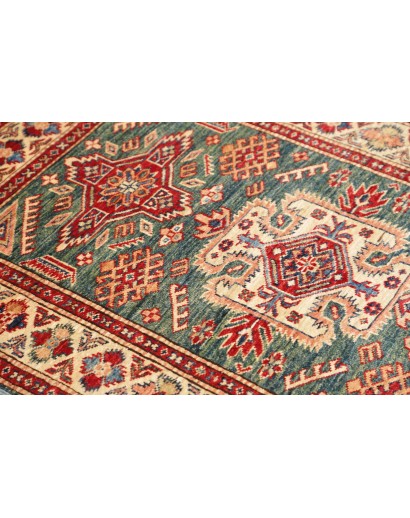 Tappeto Kazak Fine Pakistan bianco grigio 92x140