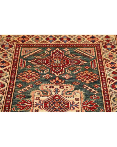 Tappeto Kazak Fine Pakistan bianco grigio 92x140