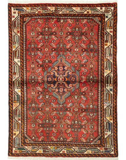 Tappeto Hamadan Persia marrone rosso 102x140