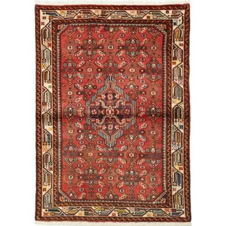 Tappeto Hamadan Persia marrone rosso 102x140