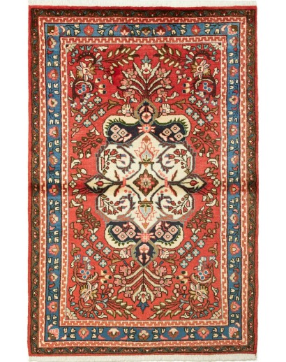 Tappeto Hamadan Persia rosso giallo 110x166