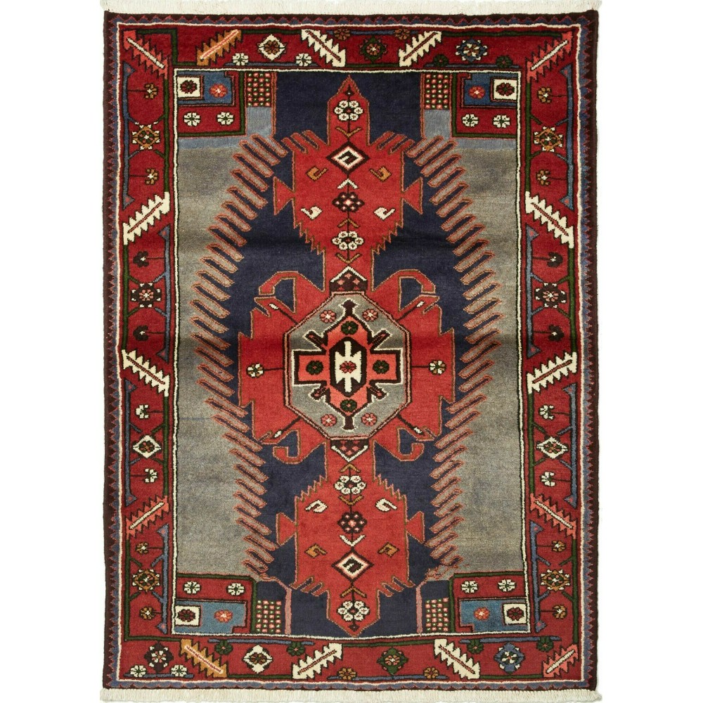 Tappeto Hamadan Persia marrone 108x150 Tappeto Hamadan Persia marrone 108x150