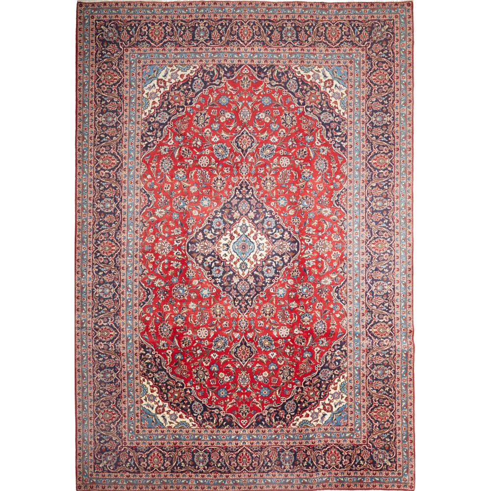 Tappeto Ardakan Persia bianco grigio 246x353