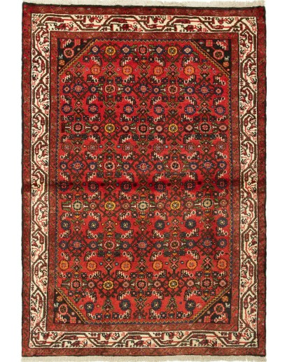 Tappeto Hamadan Persia marrone giallo 105x154