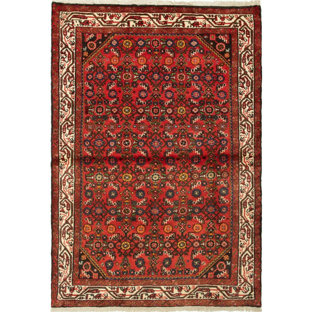 Tappeto Hamadan Persia marrone giallo 105x154