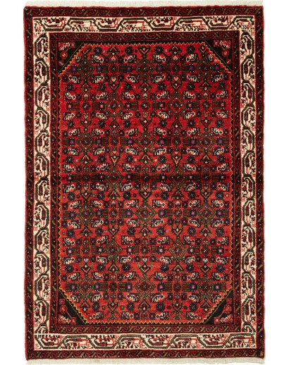 Tappeto Hamadan Persia blu giallo 104x157