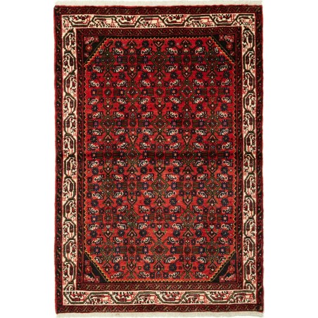 Tappeto Hamadan Persia blu giallo 104x157