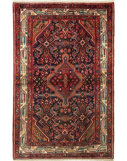 Tappeto Hamadan Persia grigio marrone 112x175