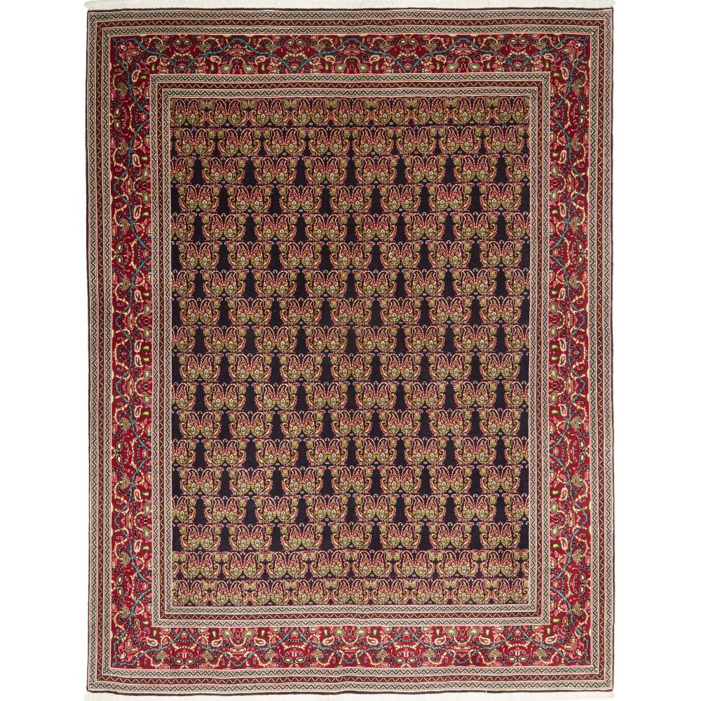 Tappeto Tabriz 50 Raj Persia marrone giallo 160x212