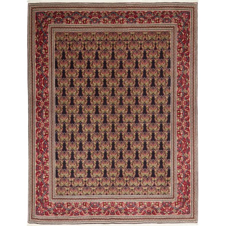 Tappeto Tabriz 50 Raj Persia marrone giallo 160x212