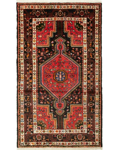 Tappeto Hamadan Persia grigio marrone 102x180