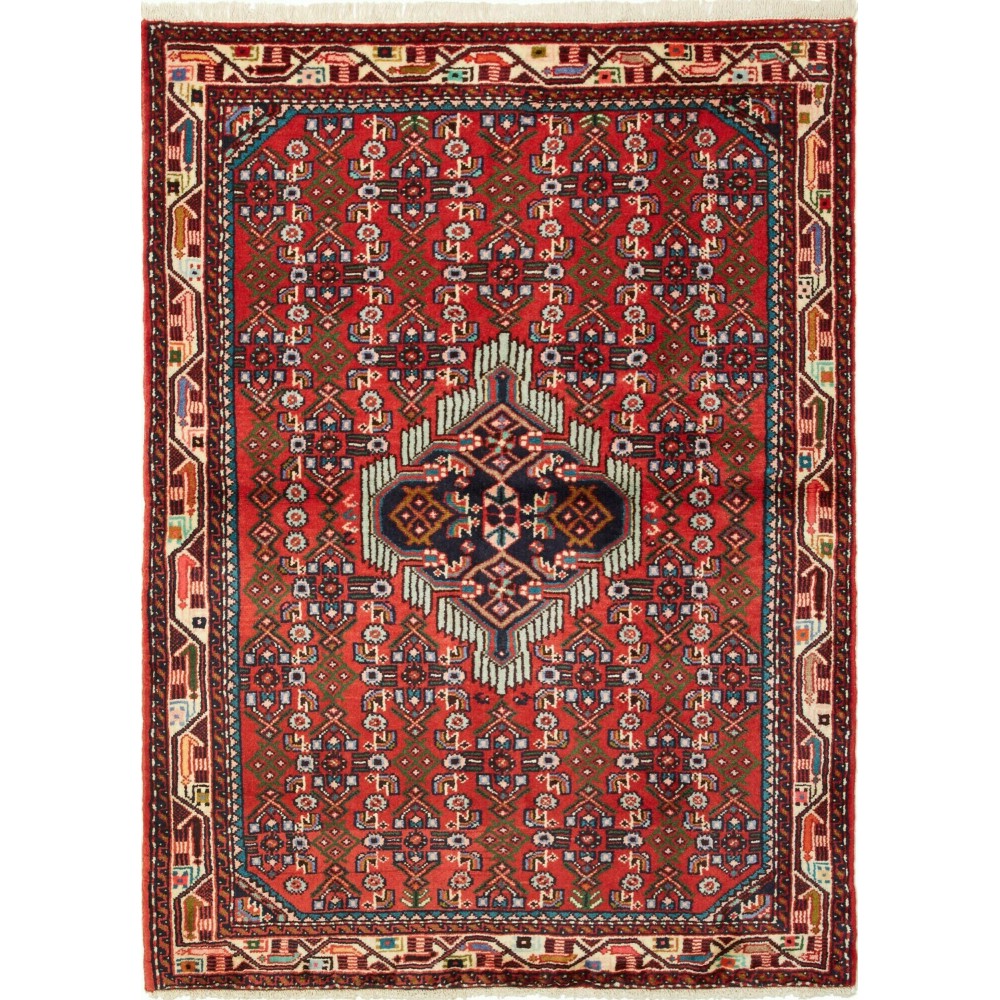 Tappeto Hamadan Persia marrone grigio 108x148