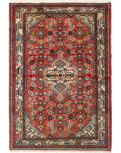 Tappeto Hamadan Persia marrone giallo 102x150