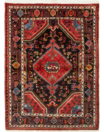 Tappeto Hamadan Persia grigio giallo 109x147