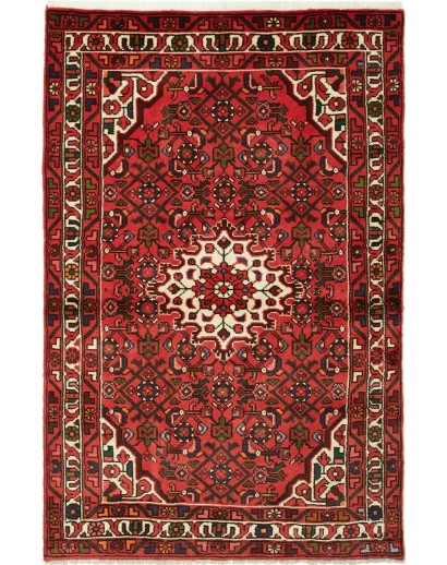 Tappeto Hamadan Persia marrone giallo 100x158