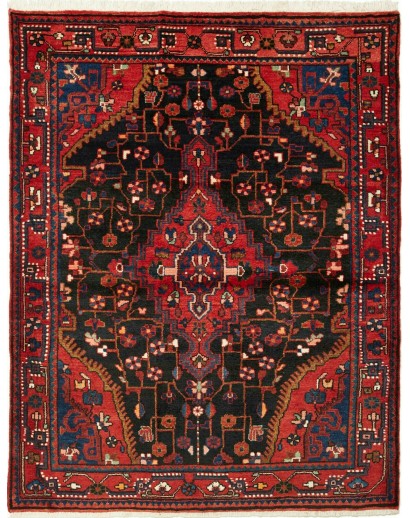 Tappeto Hamadan Persia grigio marrone 115x150