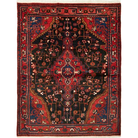 Tappeto Hamadan Persia grigio marrone 115x150