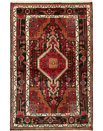 Tappeto Hamadan Persia grigio marrone 107x165