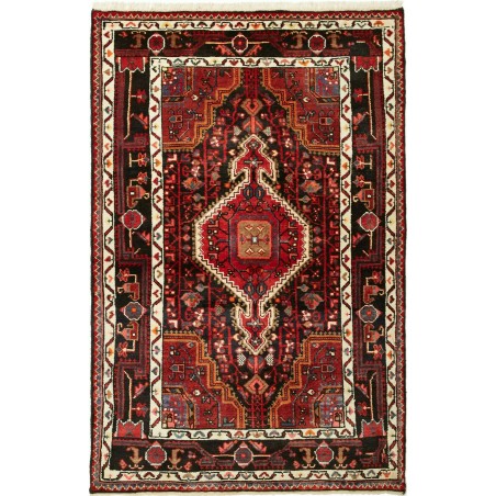 Tappeto Hamadan Persia grigio marrone 107x165