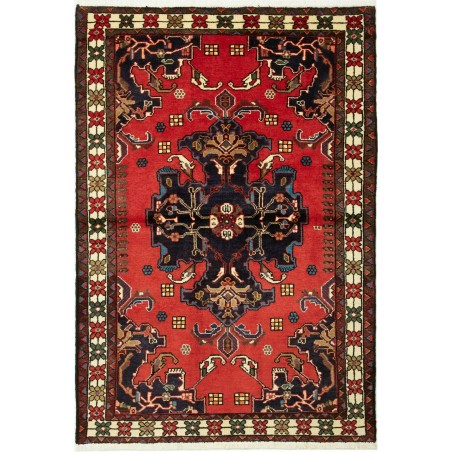 Tappeto Hamadan Persia grigio giallo 107x154