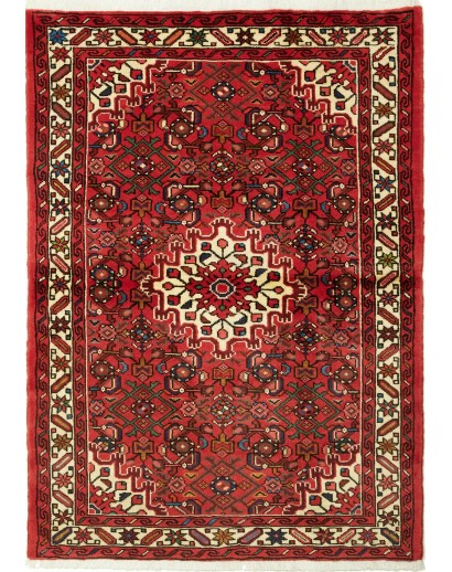 Tappeto Hamadan Persia marrone giallo 102x147