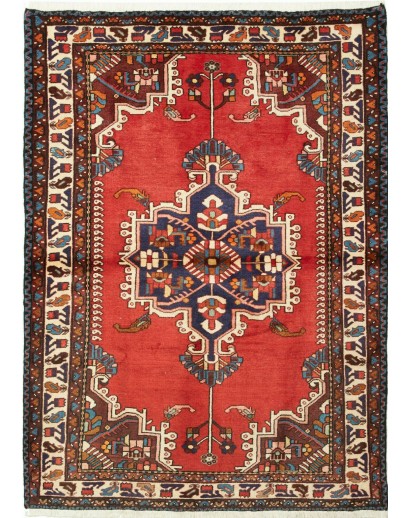 Tappeto Hamadan Persia marrone giallo 108x153