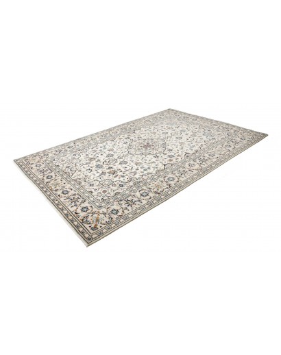 Tappeto Kashan Persia bianco grigio 197x302