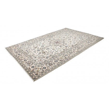 Tappeto Kashan Persia bianco grigio 197x302